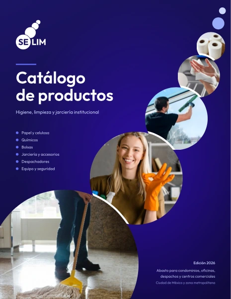 Portada del Catálogo de productos SELIM, edición 2026: higiene, limpieza y jarcería institucional